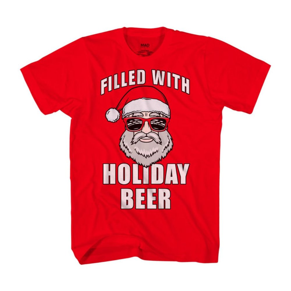 SANTA CLAUSE Holiday GRAPHIC T-Shirt  - Comical Short Sleeve